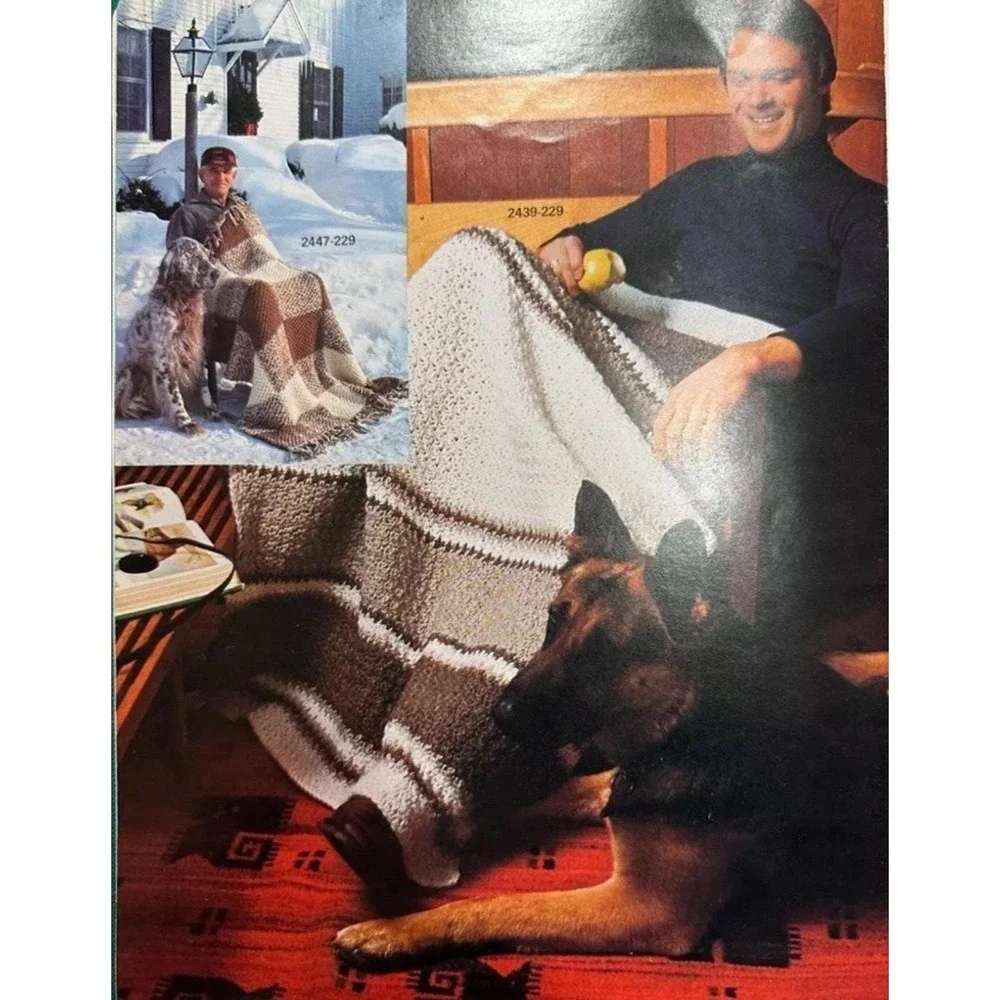 Bernat Afghans in Wonderland Pattern Book No 229 Vintage 70s Crochet Knit MCM